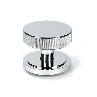 From The Anvil Brompton Art Deco Rose Centre Door Knob, Polished Chrome - 46739 POLISHED CHROME - ART DECO ROSE