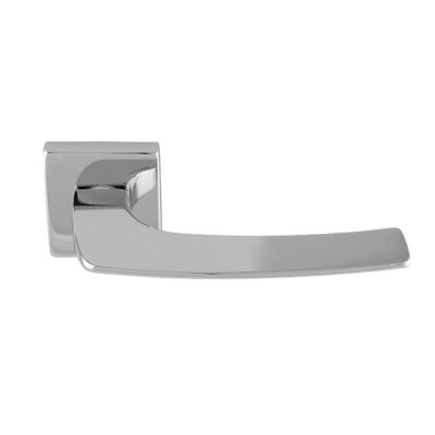 Carlisle Brass Katana Door Handles On Square Rose, Polished Chrome - EUL120CP (sold in pairs) POLISHED CHROME