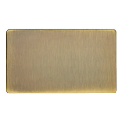 Carlisle Brass Eurolite Concealed 3mm Double Blank Plate, Antique Brass - AB2BB ANTIQUE BRASS