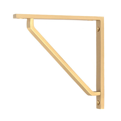 From The Anvil Barton Shelf Bracket (150mm x 150mm OR 200mm x 200mm), Satin Brass - 51107 SATIN BRASS - 200mm x 200mm