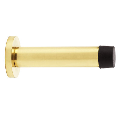 Alexander & Wilks Cylinder Projection Door Stop on Rose, Polished Brass - AW616PBL POLISHED BRASS LACQUERED