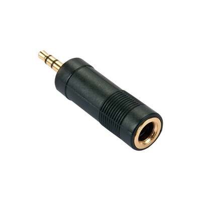 Lindy 3.5mm Stereo Jack Male to 6.3mm Stereo Jack Female Adapter