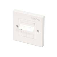 Image of Lindy CAT5e Single Wall Plate with 1 x Angled RJ-45 Shuttered Socket,