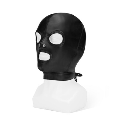 Image of Me You Us Black Hood With Eyes Nose Mouth