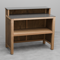 Draco Grills Teak Modular Outdoor Kitchen Coffee Bar with Ceramic Top, Late April 2025-90027 