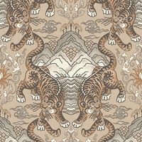 Image of Khalili Wallpaper Tora Taupe Holden 65910