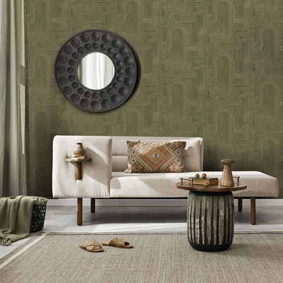 Khalili Wallpaper Macrame Khaki Holden 65953
