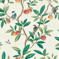 Image of Harlequin Ella Wallpaper Fig Blossom / Fig Leaf / Nectarine HDHW112906