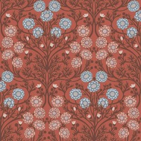 Image of Ekbacka Bellis Floral Wallpaper Terracotta Galerie 14021
