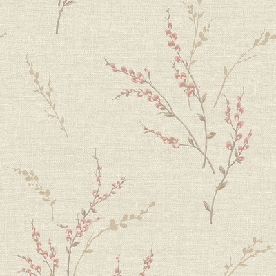 Carmella Floral Textured Vinyl Wallpaper Pink Belgravia 7153

