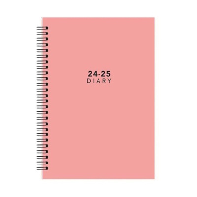 2024/2025 Spiral Bound Academic A5 Week To View Mid Year Diary - PEACH