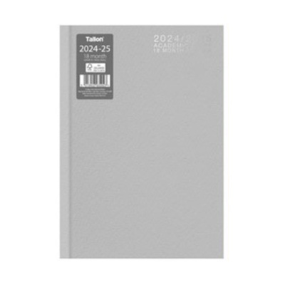 2024/2025 18 Month Academic A5 Week To View Mid Year Diary - GREY
