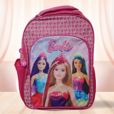 Girls Large 45cm Pink Barbie Back To School Backpack Rucksack
