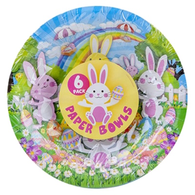 Easter Disposable Party Paper Tableware Bowl Plates Napkins - EASTER BOWLS