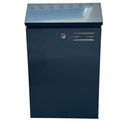 Galvanised Steel Anthracite Grey Wall Mounted Postbox Letterbox