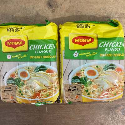 6x Maggi 2 Minute Chicken Flavour Instant Noodles Bags (6x75g)