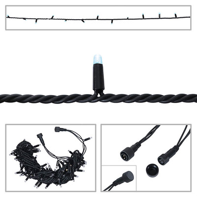 LED String Light Rubber Connectable Design in Cool White - 10m