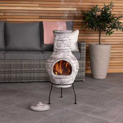 Acopulco Grey Clay Chiminea
