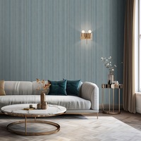 Venezia Stripe Texture Wallpaper Blue Muriva M66501
