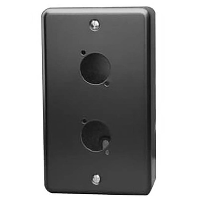 Double Gang Plate and Box for D Series Connectors - 2 Way Vertical