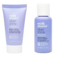 Milk_Shake Silver Shine Shampoo 50ml & Conditioner 50ml for Blonde & Grey Hair
