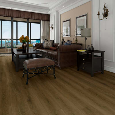 Lusso Bari Regency Walnut Plank Glue Down LVT Vinyl Flooring – Lusso