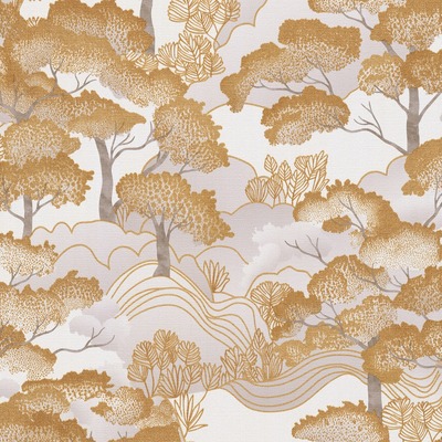 Elle Decoration Golden Grove Textured Vinyl Wallpaper Gold 10448-30
