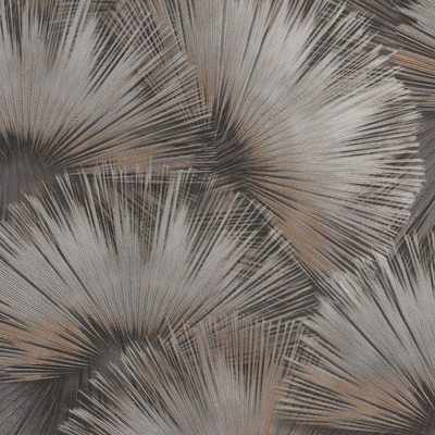 Opulenza Fan Vinyl Wallpaper Charcoal Rasch 659788
