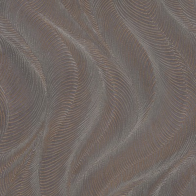 Opulenza Wave Wallpaper Plum / Copper Metallic Rasch 659658
