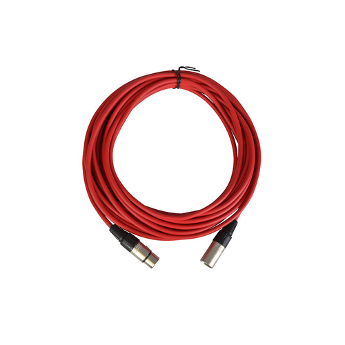 Balanced Mic Lead XLR Male to XLR Female - 10m Red