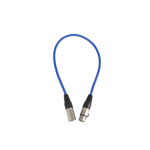 XLR to XLR Balanced Patch Lead 3 pin 0.5m Blue