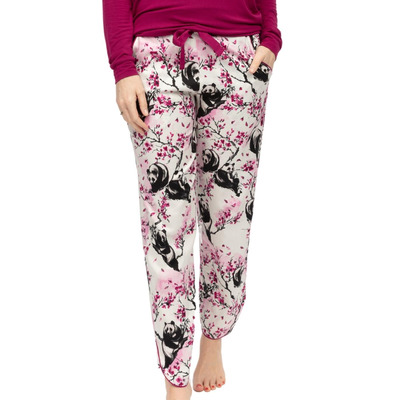 Cyberjammies Penelope Panda Print Pyjama Bottoms - White Mix - 6XL - 26