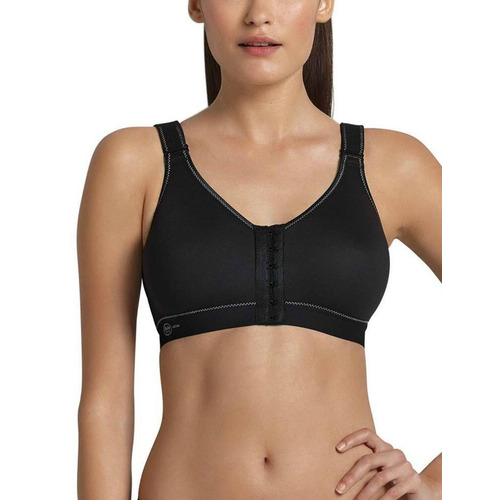 Anita Active Frontline Open Front Closure Sports Bra - Black