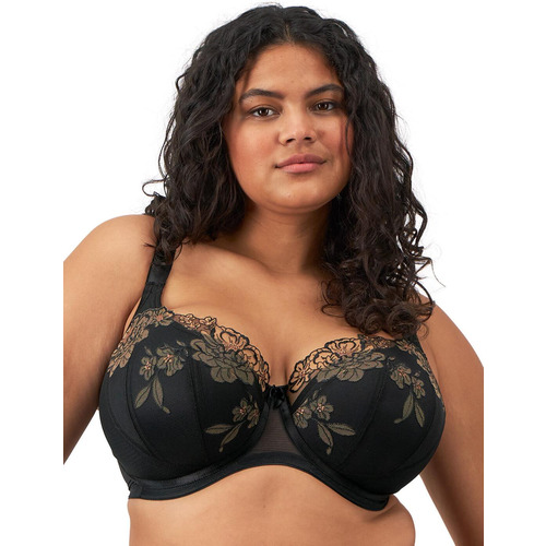 Elomi Teagan Padded Half Cup Bra - Black/Almond