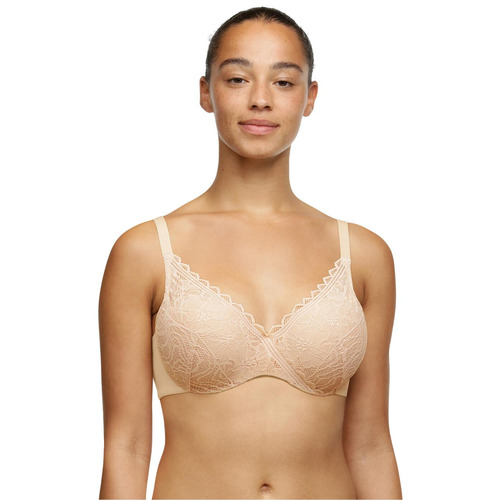 Chantelle Floral Touch T Shirt Bra - Golden Beige