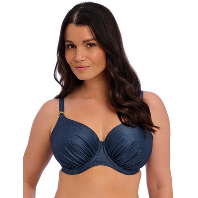 Fantasie Paros Coast Underwired Gathered Full Cup Bikini Top - Midnight Sparkle
