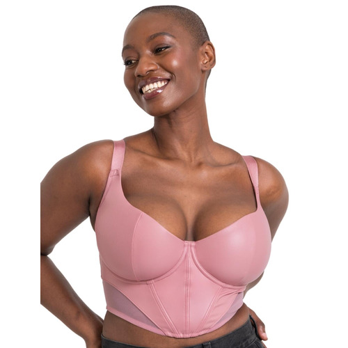 Curvy Kate Storm Scooped Balcony Longline Bra - Dusky Rose