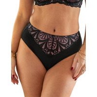 Pour Moi New Romance High Waist Brief – Black/Rose – 3XL – 20