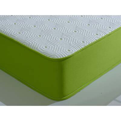 Starlight Beds™ 7" Deep Cool touch Luxurious soft Finish Memory Foam & Hybrid Spring Lime Green Border Mattress - 3ft Single Mattress – Starlight Beds™