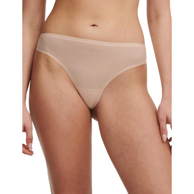 Chantelle Soft Stretch Lace Tanga - Golden Beige