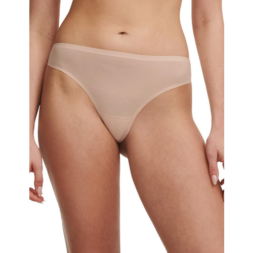Chantelle Soft Stretch Lace Tanga - Golden Beige