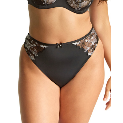 Panache Marlene High Waist Brazilian Brief - Black