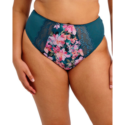 Elomi Lucie High Leg Brief - Teal Floral