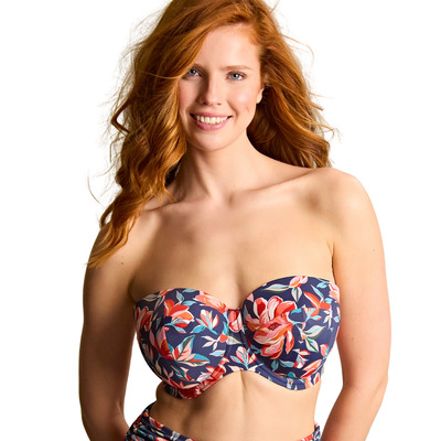 Panache Liliflora Ashley Bandeau Bikini Top - Lilflora Print