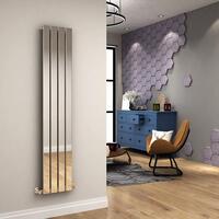 ELEGANT 1600x300mm Designer Chrome Vertical Flat Panel Column Radiator