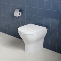 ELEGANT Back To Wall Pan with Soft Close Seat High Gloss White