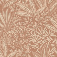 Sahara Leaf Wallpaper Burnt Orange Crown M1783