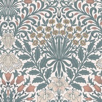 William Morris At Home Garden Wallpaper Dusty Blue 140493