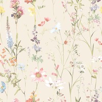 Elsie Floral Wallpaper Cream World of Wallpaper AF0045