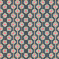 Retro Geometric Circle Wallpaper Blue / Red AS Creation 39537-1